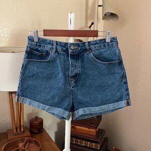 Women’s Sz. 28 Forever 21 5 Pocket Button Fly Jean Shorts Sewn Cuffs